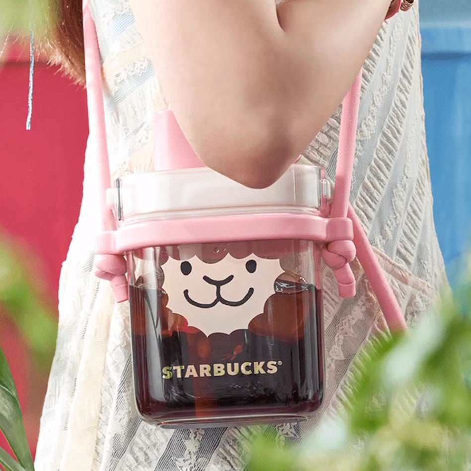 Starbucks China 2024 online Alpaca series pink plastic cup 740ml Starbucks loveinstarbucks