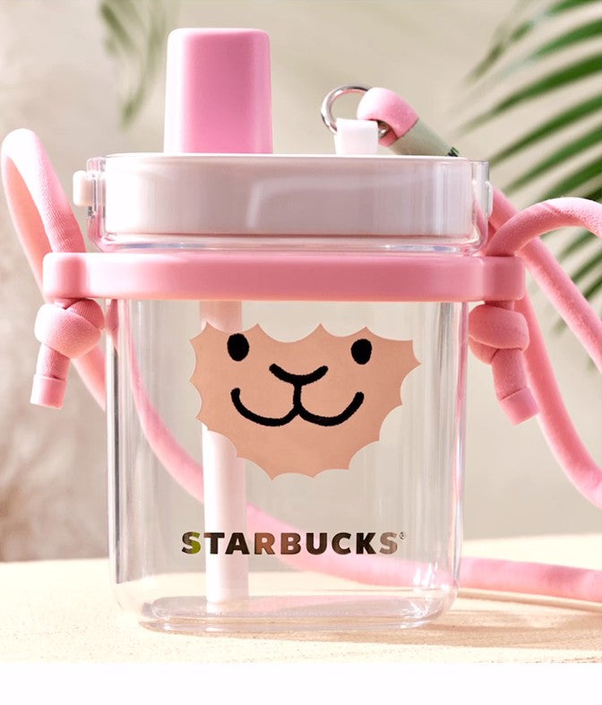 Starbucks China 2024 online Alpaca series pink plastic cup 740ml Starbucks loveinstarbucks