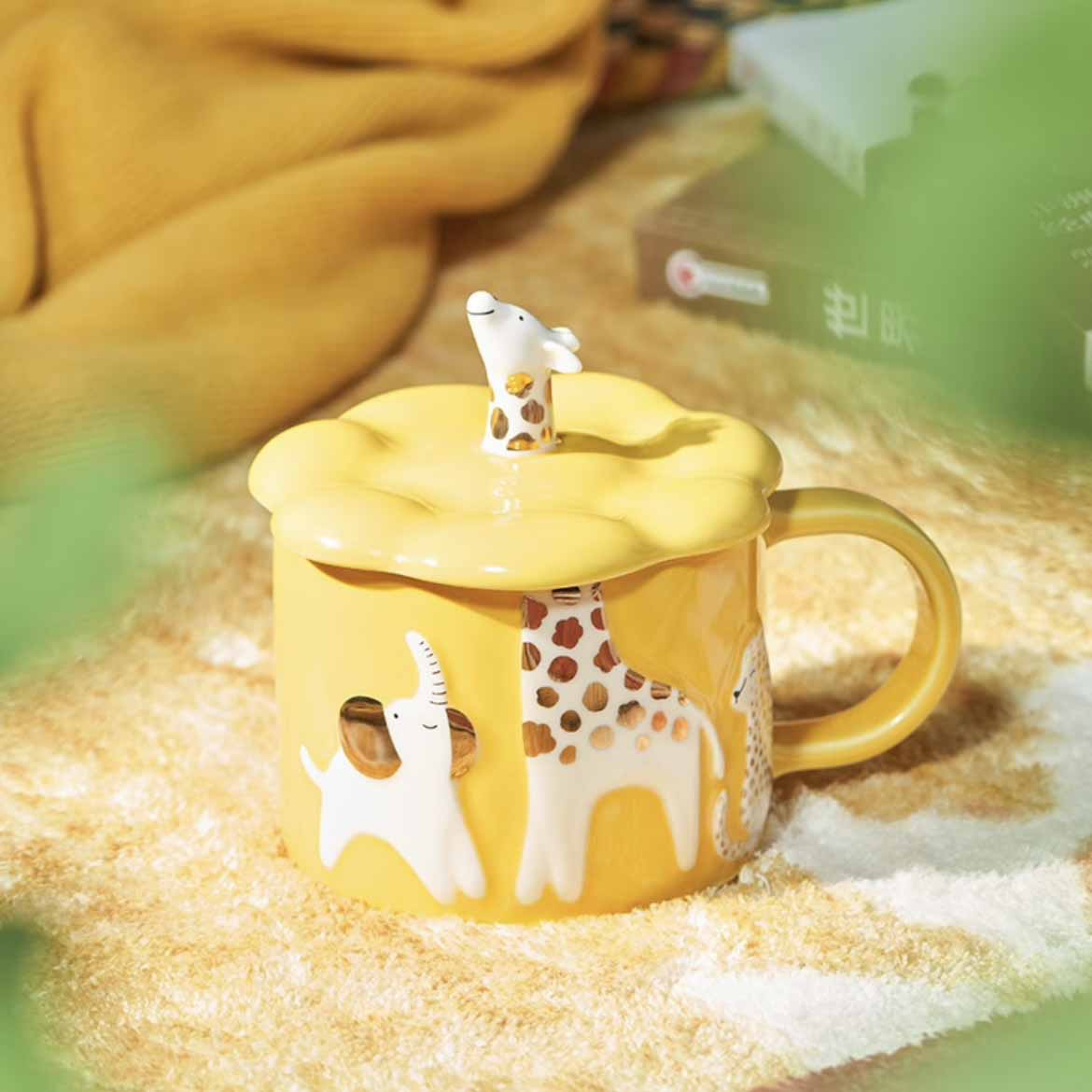 Starbucks China 2023 Tropical style series Giraffe yellow mug 300ml Starbucks loveinstarbucks