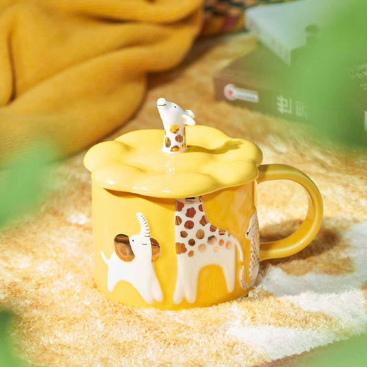 Starbucks China 2023 Tropical style series Giraffe yellow mug 300ml Starbucks loveinstarbucks
