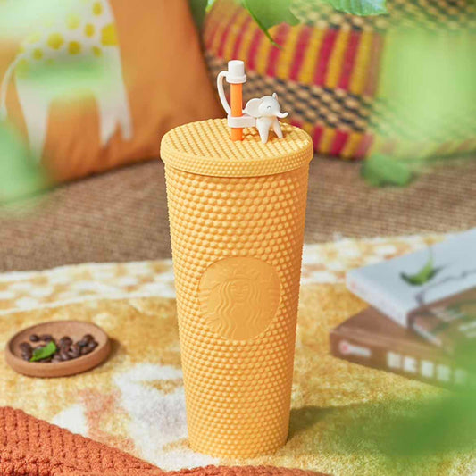 Starbucks 2023 Tropical style series Cute animal plastic studded cup 710ml Starbucks loveinstarbucks