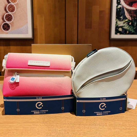 Starbucks Tumblers China 2023 Great love Series Sunset and Raw bean bag Starbucks loveinstarbucks