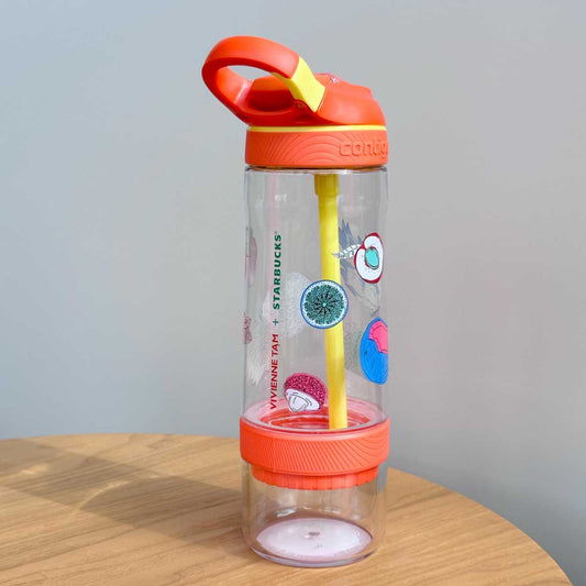 Starbucks China x VIVIENNE TAM co-brand series orange plastic cold water straw cup 24oz Starbucks loveinstarbucks