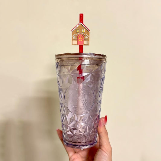 Starbucks Taiwan 2025 Christmas Party Serie cold water cup 16oz coming with stopper