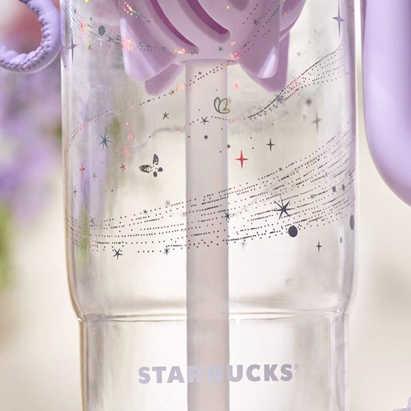 Starbucks China 2025 Garden Dance series purple plastic cup 960ml - read details