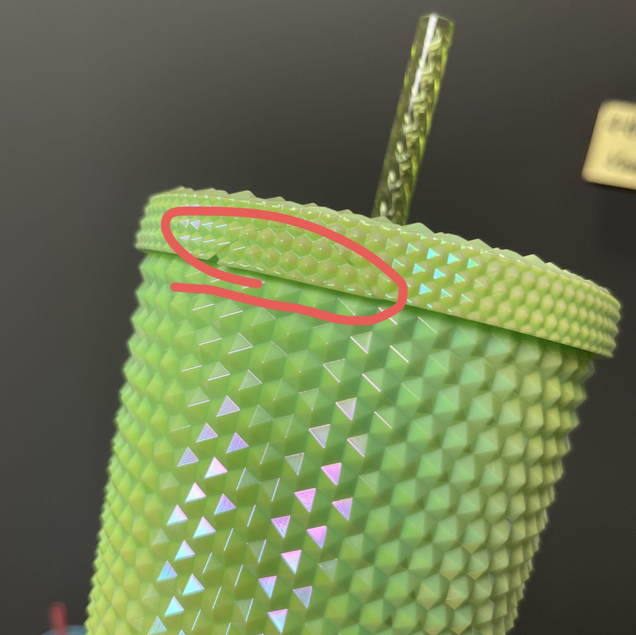 damaged Starbucks Philippines studded straw cup Starbucks loveinstarbucks