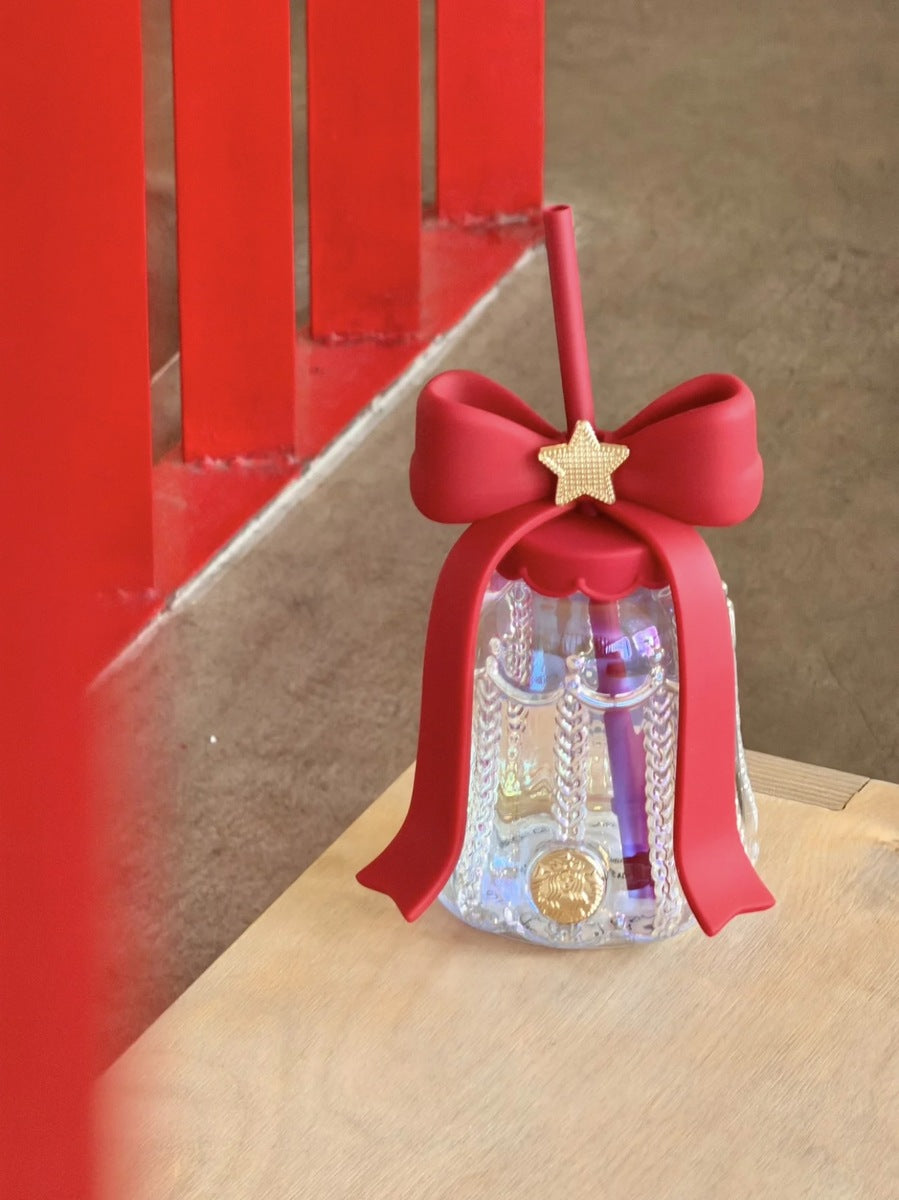Starbucks China 2026 Christmas Woven with Warmth Series 470ml 15.89oz Bell-Shaped Glass Cup