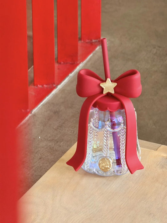 Starbucks China 2026 Christmas Woven with Warmth Series 470ml 15.89oz Bell-Shaped Glass Cup