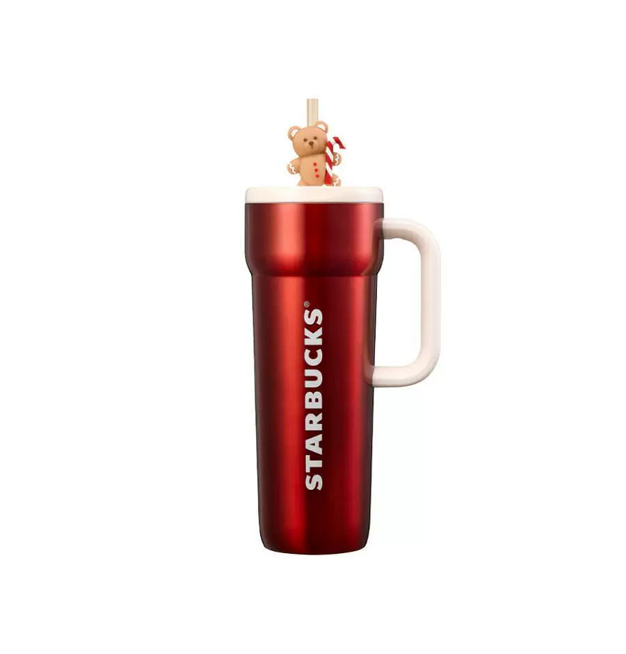 Starbucks Korea 2026 Christmas First Series Red Stainless Steel Straw Tumbler 710ml 24.01oz