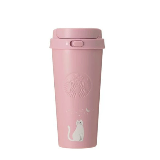 Starbucks Japan 2026 Halloween Series 473ml 15.99oz Pink Cat Stainless Steel Tumbler