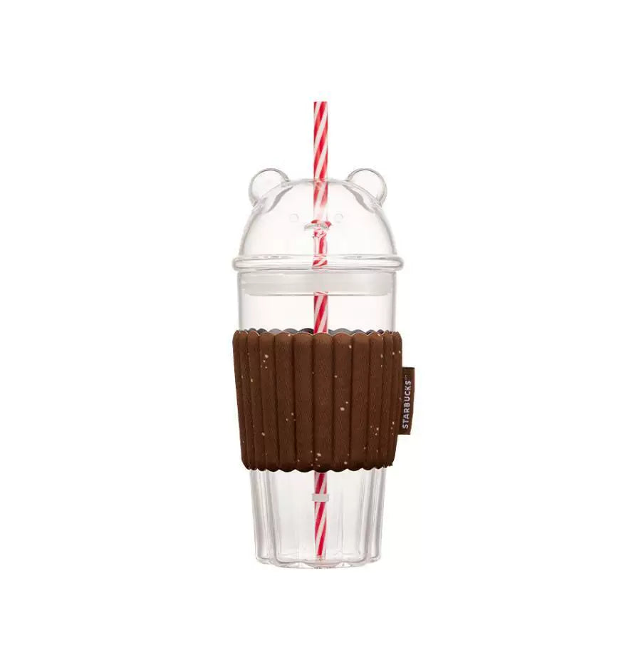 Starbucks Korea 2026 Christmas First Series Glass Tumbler with Glass Straw 500ml 16.91oz