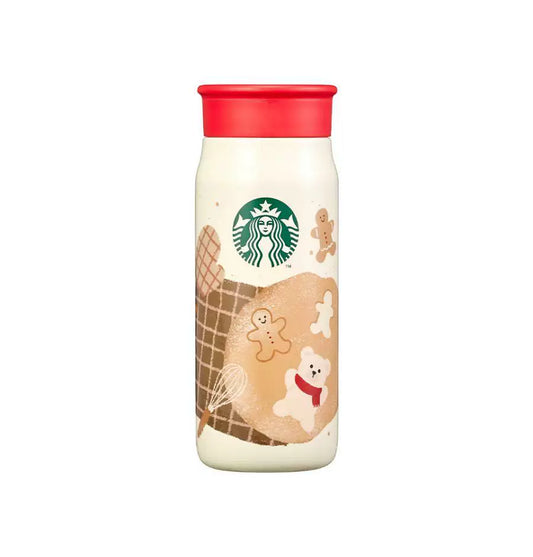 Starbucks Korea 2026 Christmas First Series Red Lid Gingerbread Man Stainless Steel Tumbler 355ml 12oz