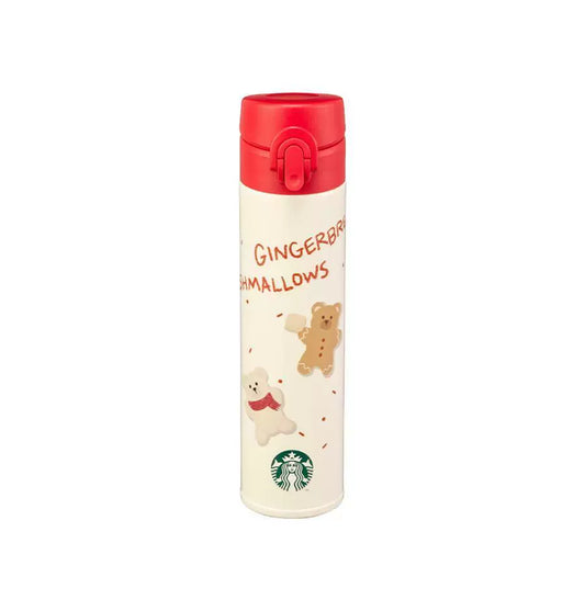 Starbucks Korea 2026 Christmas First Series White Gingerbread Man Stainless Steel Tumbler 400ml 13.53oz
