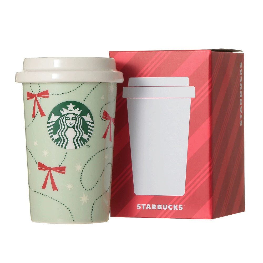 Starbucks Japan 2026 Christmas Collection Green Bow Travel Mug