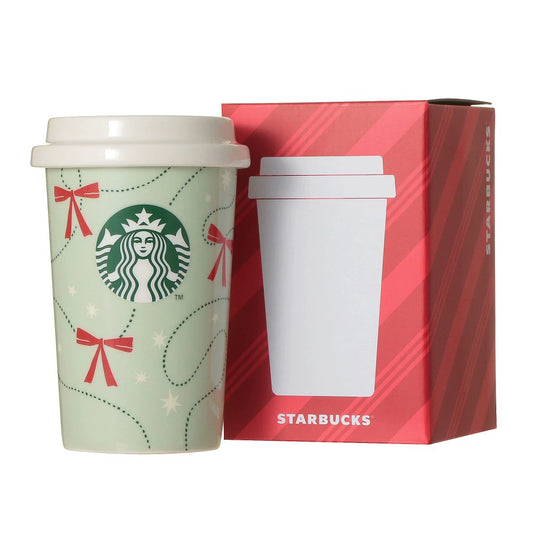 Starbucks Japan 2026 Christmas Collection Green Bow Travel Mug