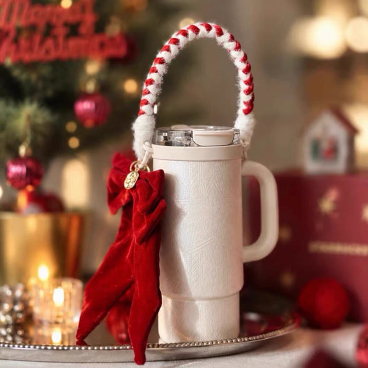 Starbucks China 2026 Christmas Woven with Warmth Series 770ml 26.04oz Knit Texture Stainless Steel Tumbler with Bow
