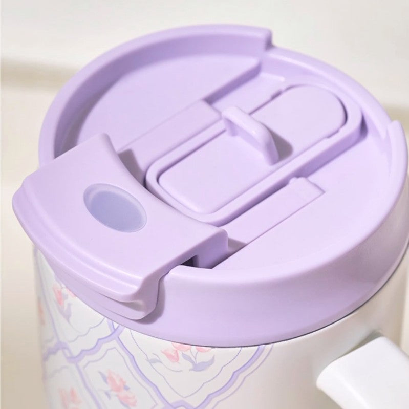 Starbucks China 2025 Garden Dance series Dreamy Purple Insulated Double drinking spout Stainless steel cup 1189ml