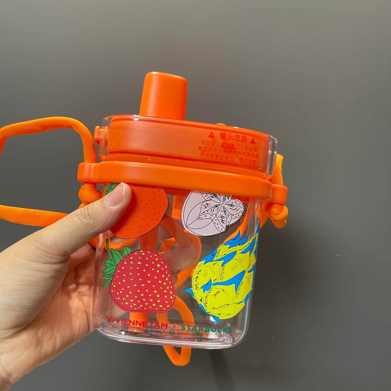 Starbucks orange color plastic cup loveinstarbucks loveinstarbucks