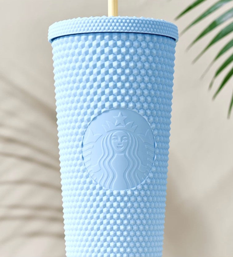 Starbucks China 2024 online Alpaca series blue studded straw cup 24oz Starbucks loveinstarbucks