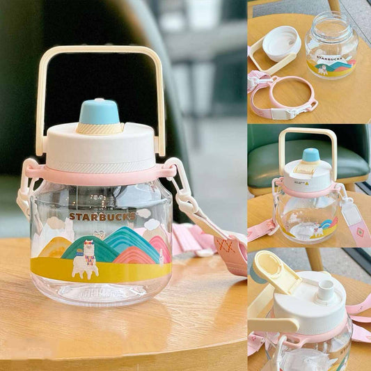Starbucks China 2024 Alpaca series Plastic Thermos cold bottle 1200ml loveinstarbucks loveinstarbucks