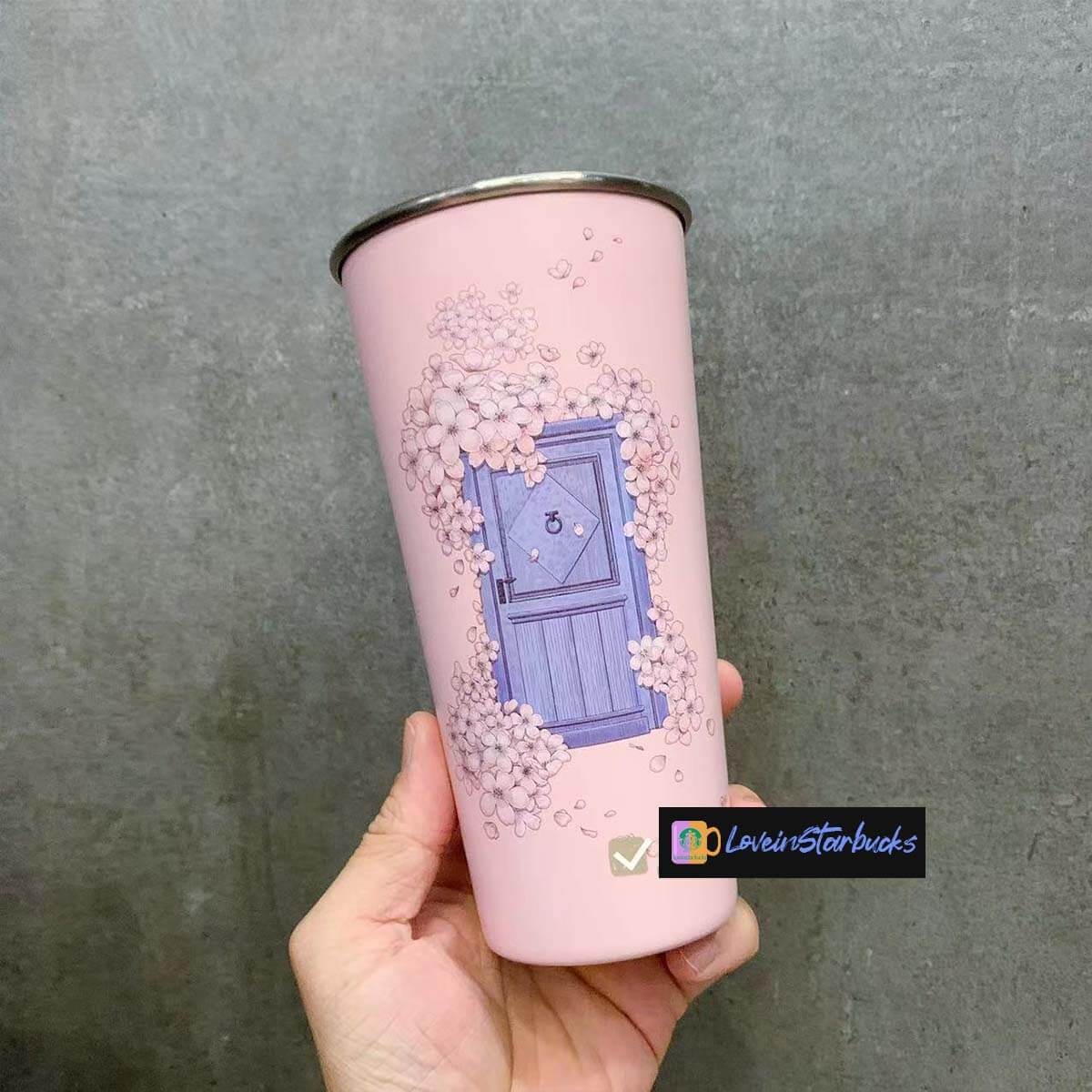 Starbucks Hong Kong and Macao 2024 Sakura series Crypto Garden Stainless Steel Cup 473ml loveinstarbucks loveinstarbucks