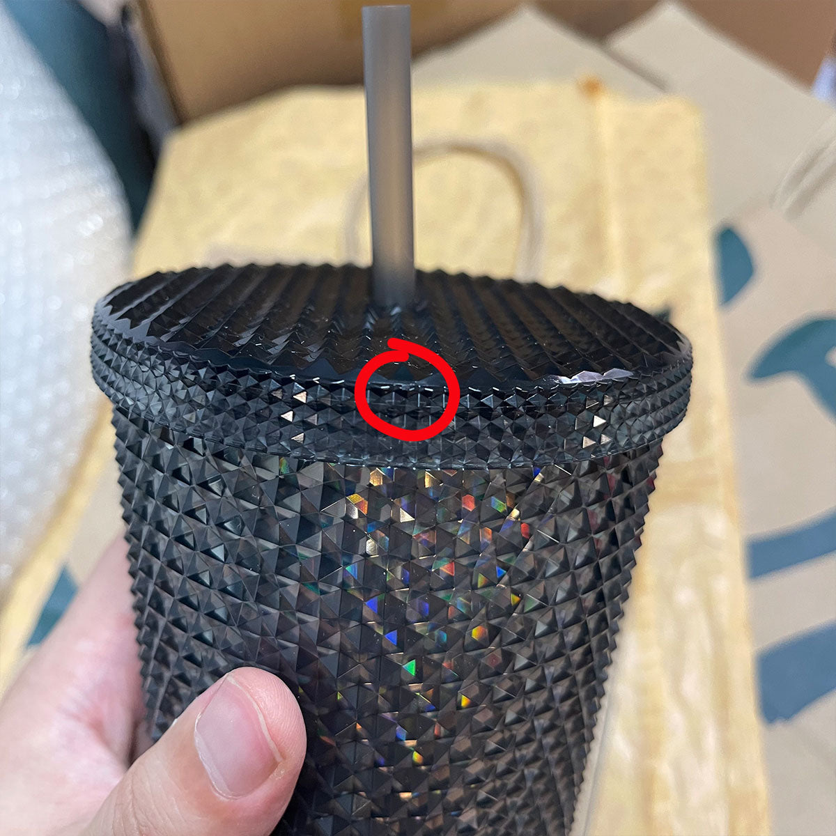 Starbucks China 2021 Halloween colorful black oil slick 24oz studded straw cup Starbucks loveinstarbucks