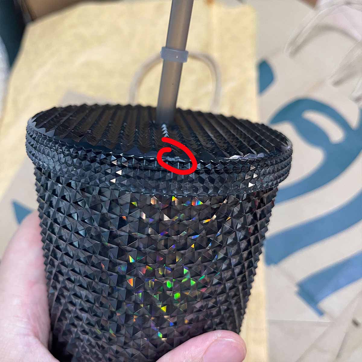 Starbucks China 2021 Halloween colorful black oil slick 24oz studded straw cup Starbucks loveinstarbucks