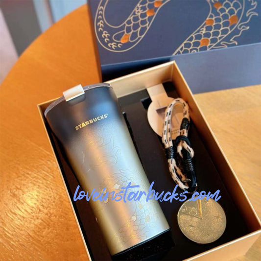 Starbucks China 2024 Dragon new year STTOKE Stainless steel desktop cup gift box 470ml loveinstarbucks loveinstarbucks