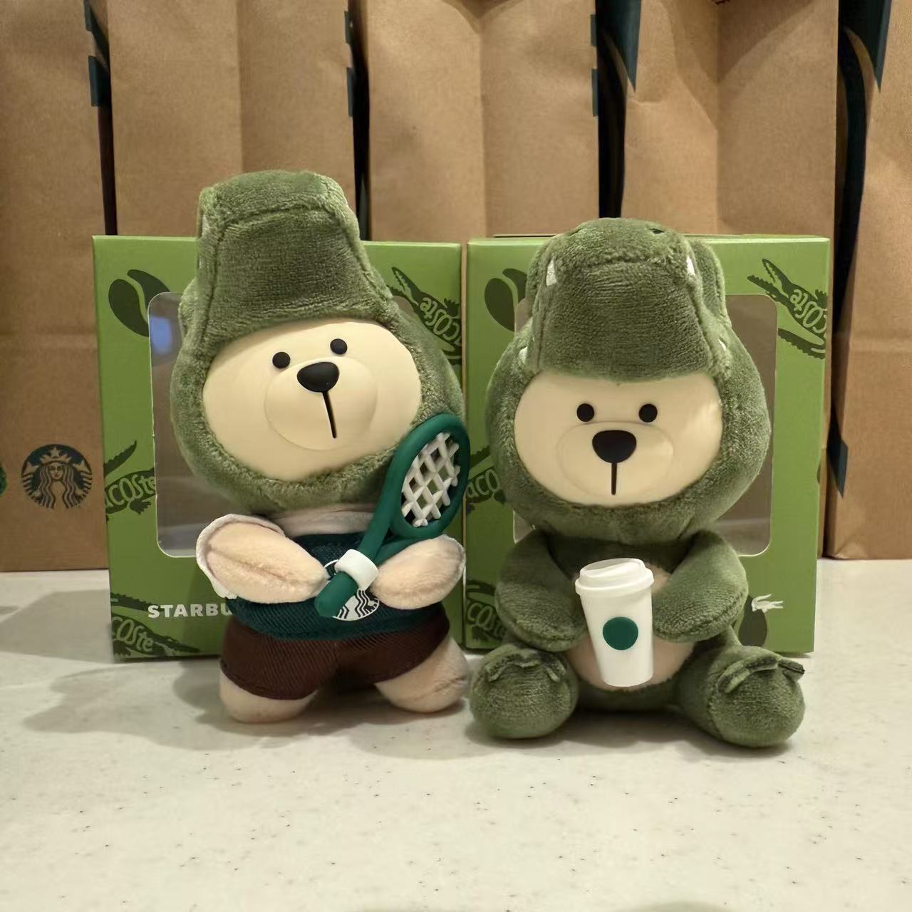 Starbucks China 2026 X LACOSTE co-brand BEAR BEARISTAS pendant