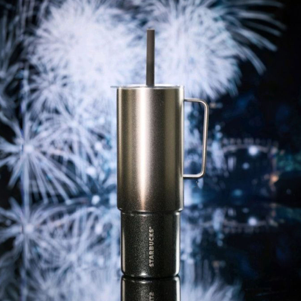 Starbucks China 2024 Winter Fireworks Stainless steel straw cup 946ml Starbucks loveinstarbucks