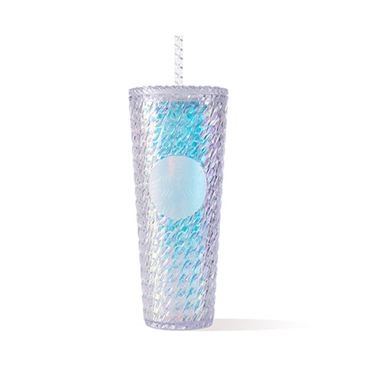 Starbucks China 2024 Summer Transparent colorful chain straw cup 24oz Starbucks loveinstarbucks