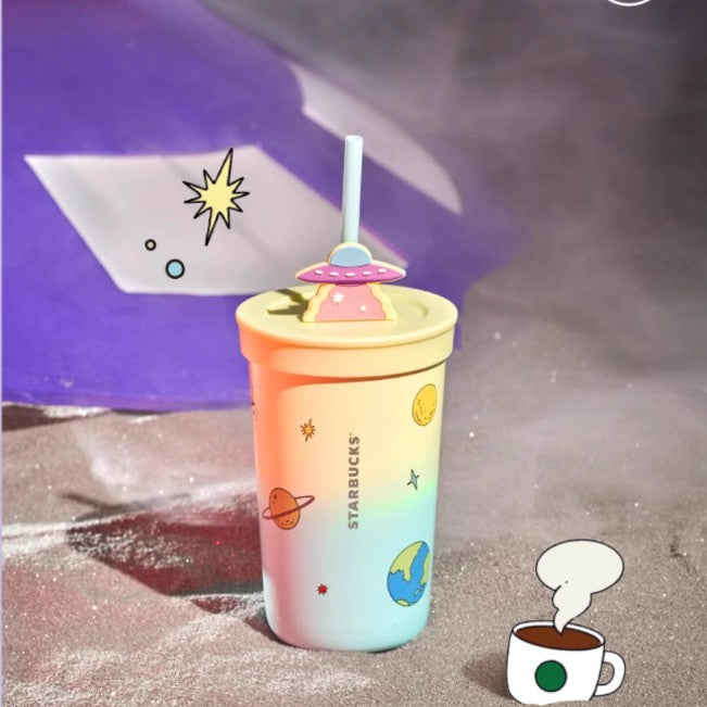Starbucks China 2024 Summer Night Sky Online Stainless steel straw cup 473ml Starbucks loveinstarbucks