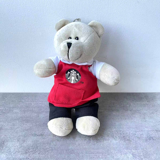 Starbucks China Red apron bear doll 20cm Starbucks loveinstarbucks