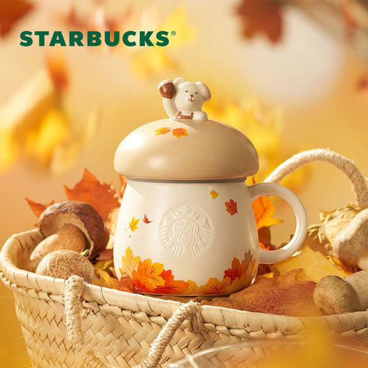 Starbucks 2024 Autumn Collection Bear-Shaped Mushroom Mug 414ml Starbucks loveinstarbucks