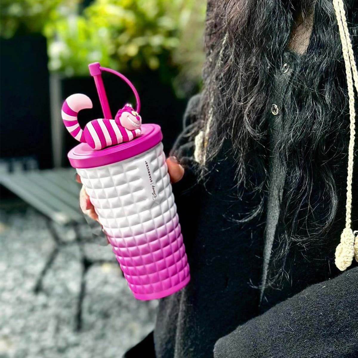 Starbucks Disney 2024 Alice series Cheshire Cat rose stainless steel cup 580ml loveinstarbucks loveinstarbucks