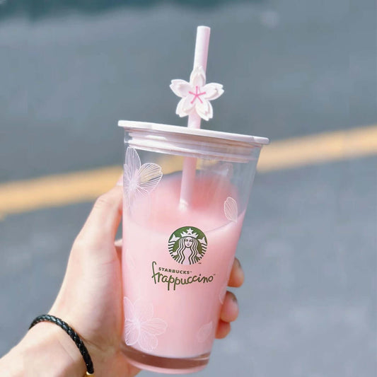 Starbucks China 2024 Sakura straw glass 450ml loveinstarbucks loveinstarbucks