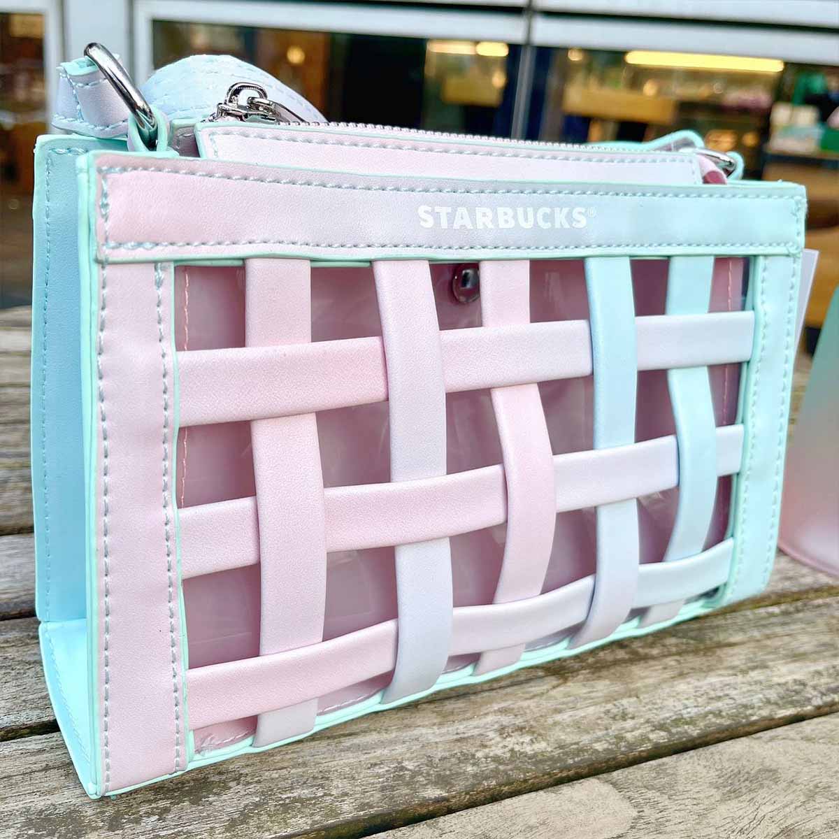 on sale Starbucks Summer pink green bag and cup loveinstarbucks loveinstarbucks