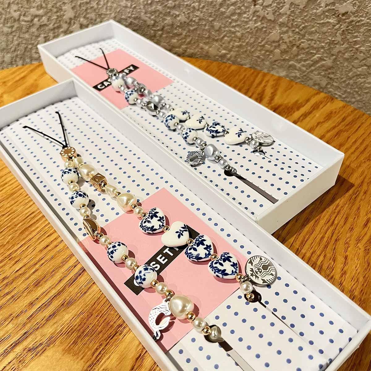 Starbucks China Blue and White Porcelain Phone Chain with gift card Starbucks loveinstarbucks