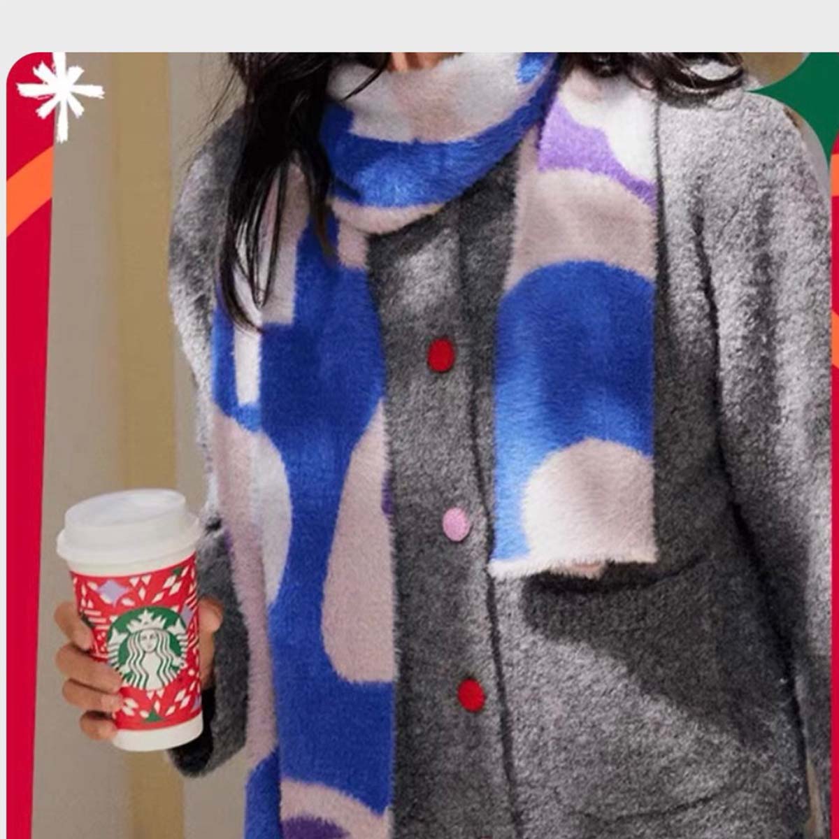 Starbucks China 2023 Star market blue scarf loveinstarbucks loveinstarbucks