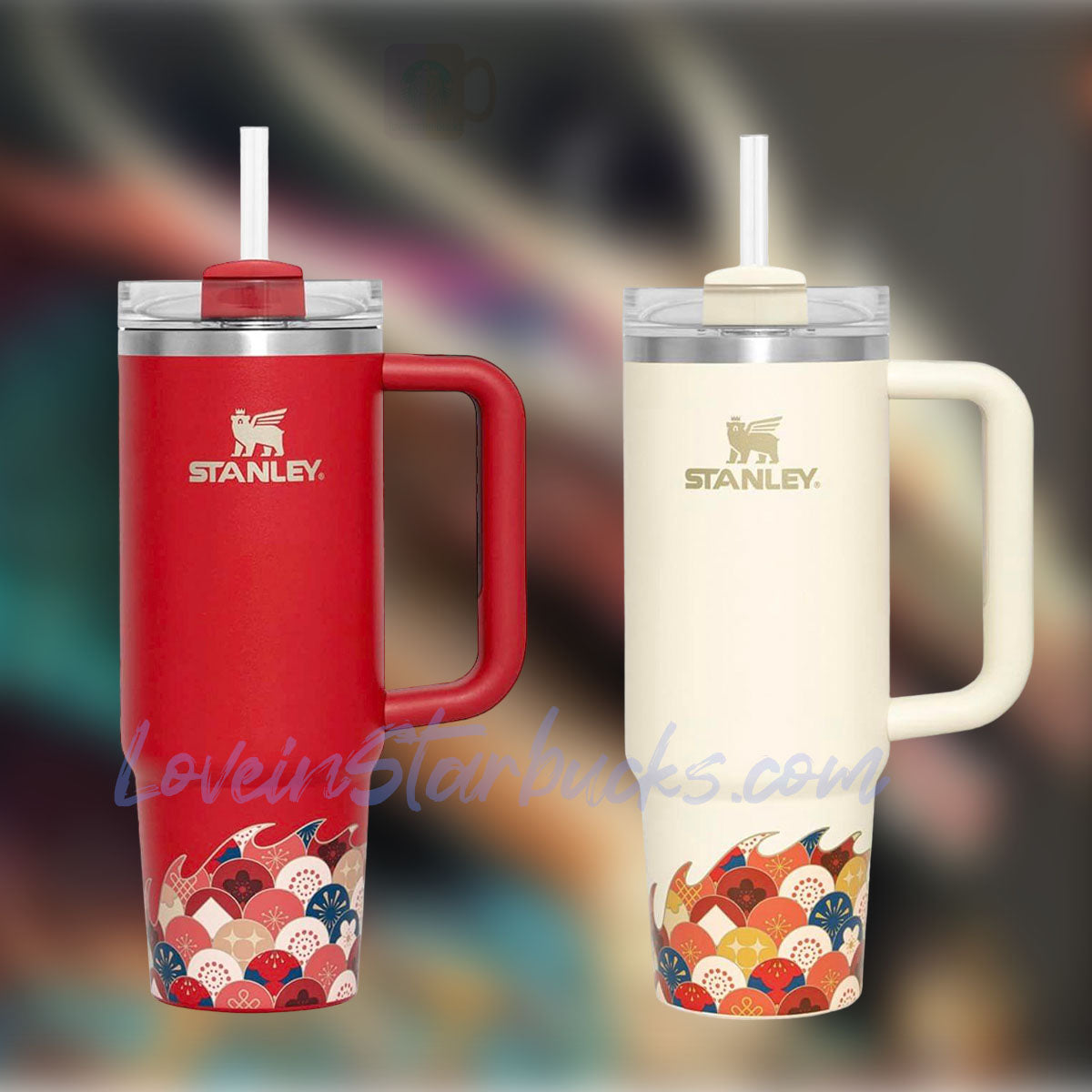 Stanley dragon red or cream limited stainless steel cup 30oz loveinstarbucks loveinstarbucks