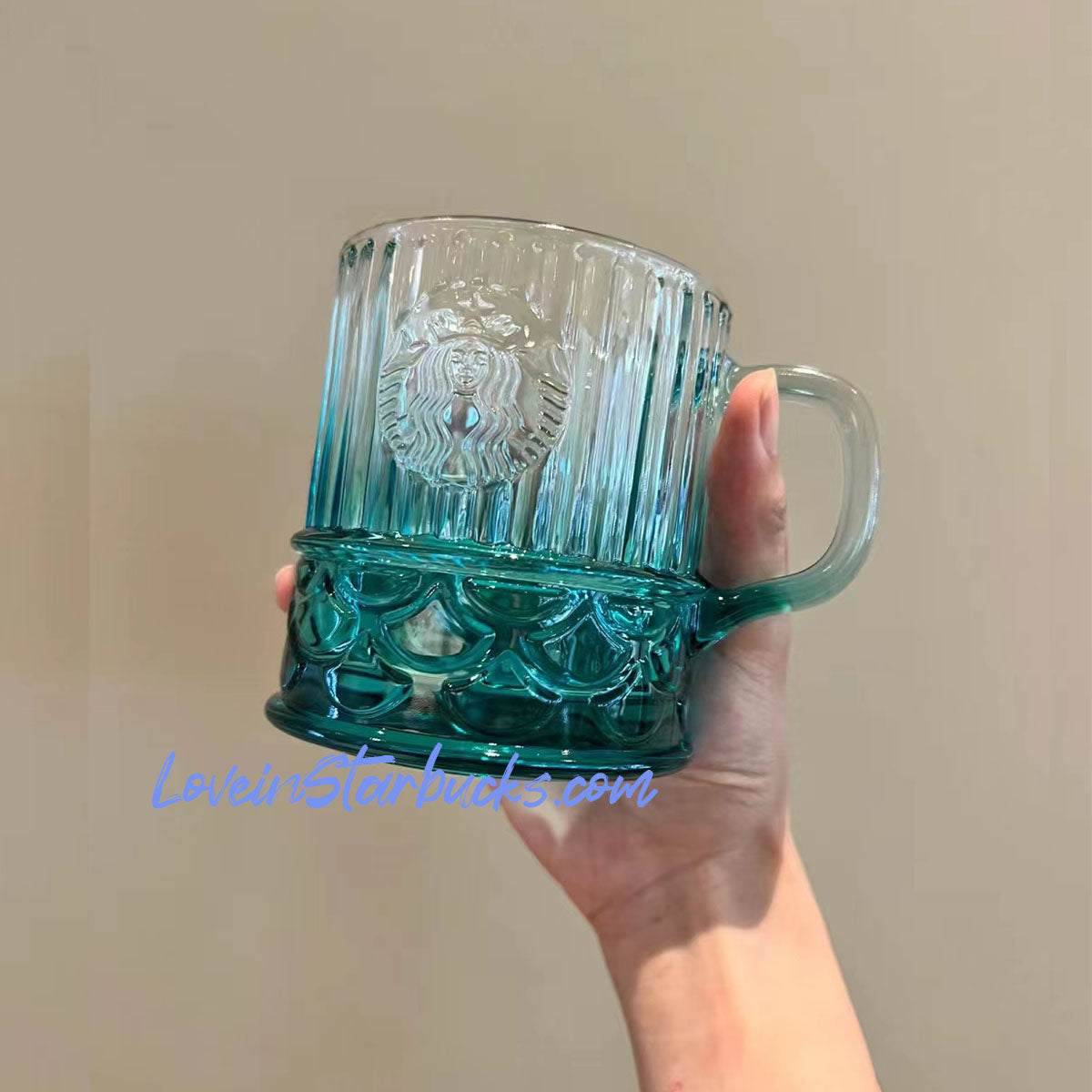 Starbucks China 2023 anniversary ocean series glass cup 395ml Starbucks loveinstarbucks