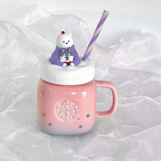 Starbucks China 2023 Christmas cute pet series mason mug 400ml Starbucks loveinstarbucks