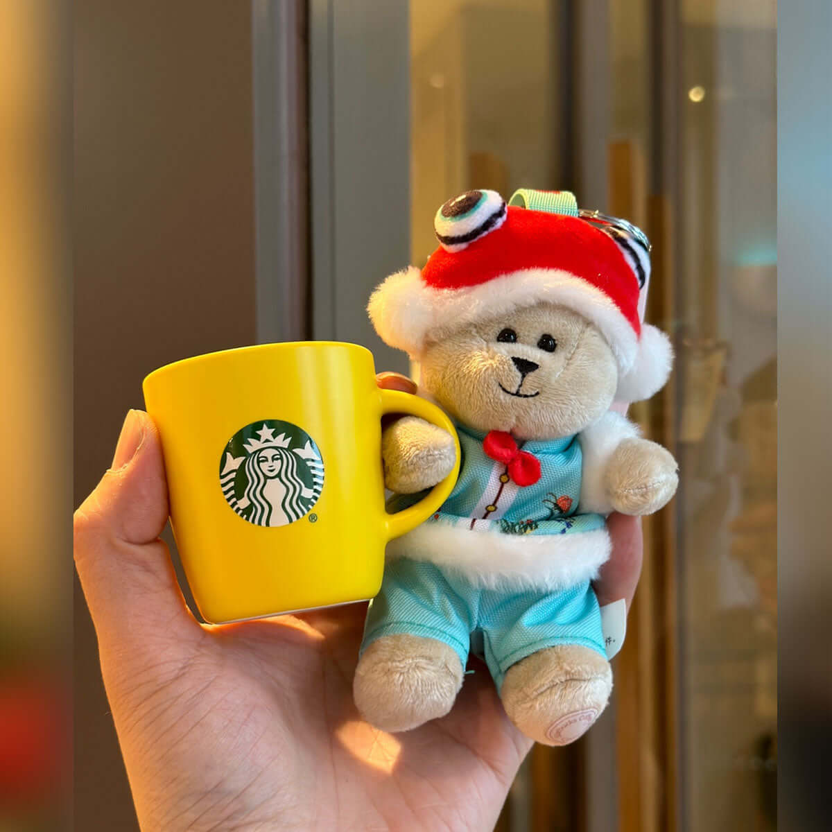 Starbucks China 2024 Spring pastoral series yellow mug 90ml + Bearista doll loveinstarbucks loveinstarbucks
