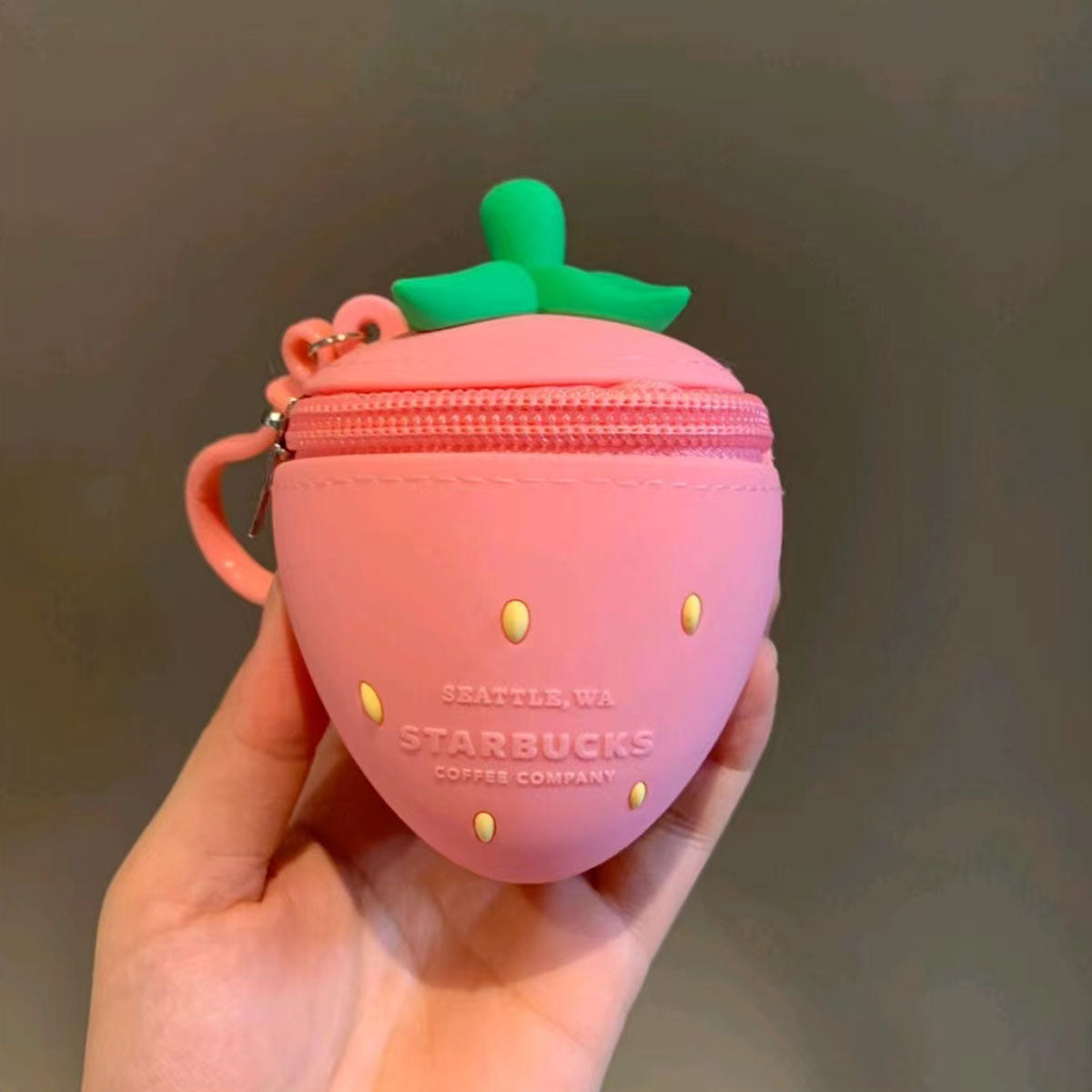 Starbucks Tumblers China 2023 Natural series Strawberry bear/ coffee bean bear coin purse bag Decompression toy Starbucks loveinstarbucks