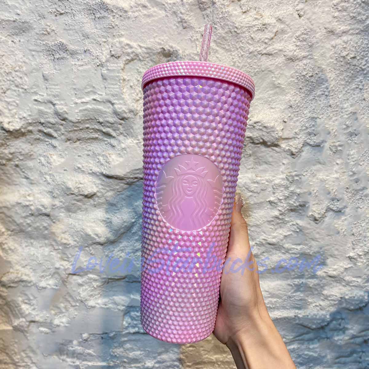 Starbucks Tumblers Taiwan Mirror Pink Venti studded straw plastic cup 24oz Starbucks loveinstarbucks