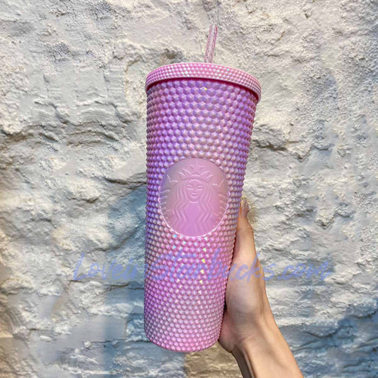 Starbucks Tumblers Taiwan Mirror Pink Venti studded straw plastic cup 24oz Starbucks loveinstarbucks