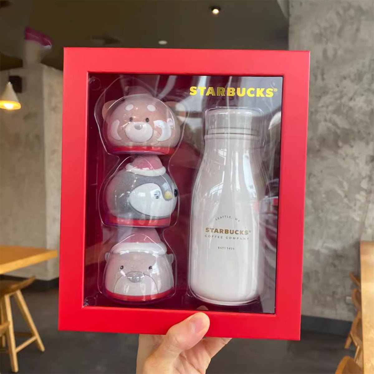 Starbucks China 2020 Christmas Stainless steel cup with gift box Starbucks loveinstarbucks