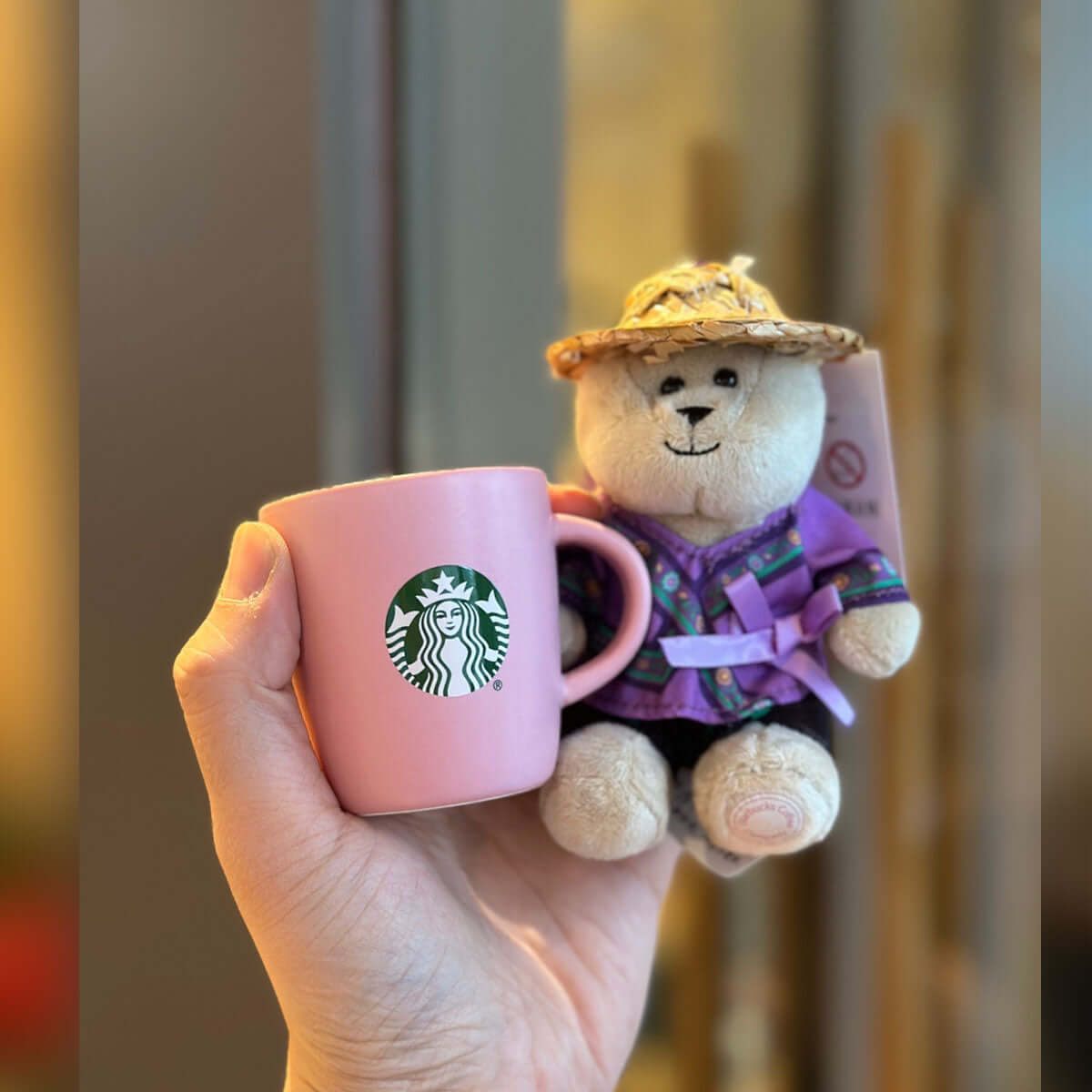 Starbucks China 2024 Spring pastoral series purple mug 90ml + Bearista doll loveinstarbucks loveinstarbucks