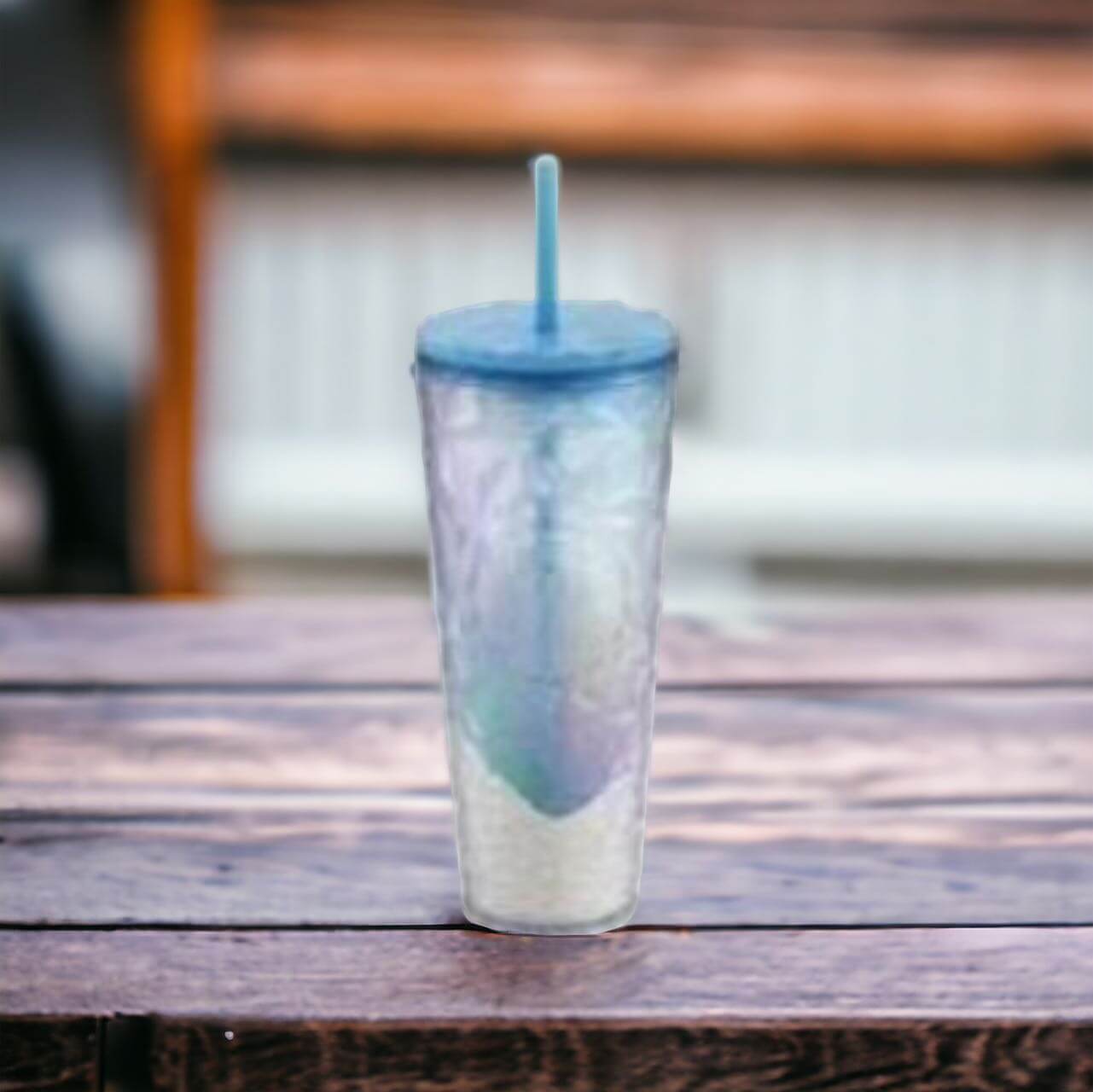 Starbucks Taiwan 2024 beach sand blue prism straw Cold Cup 24oz loveinstarbucks loveinstarbucks