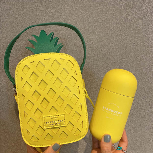 Starbucks China yellow Pineapple bag and cup 220ml Starbucks loveinstarbucks